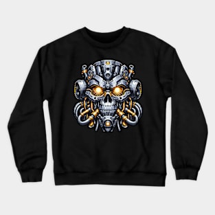 Biomech Skull S01 D29 Crewneck Sweatshirt